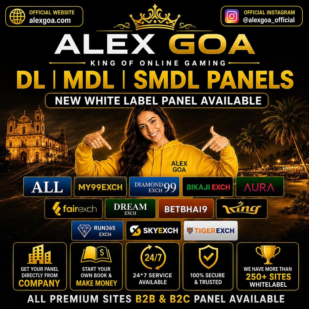 Alex Goa premium gaming panel services poster